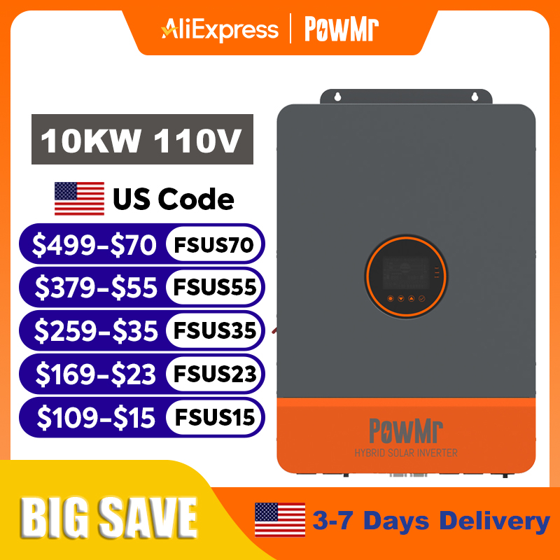 Drone Solar Charger - PowMr 16KW 10KW Inverter Fasa Terpisah
