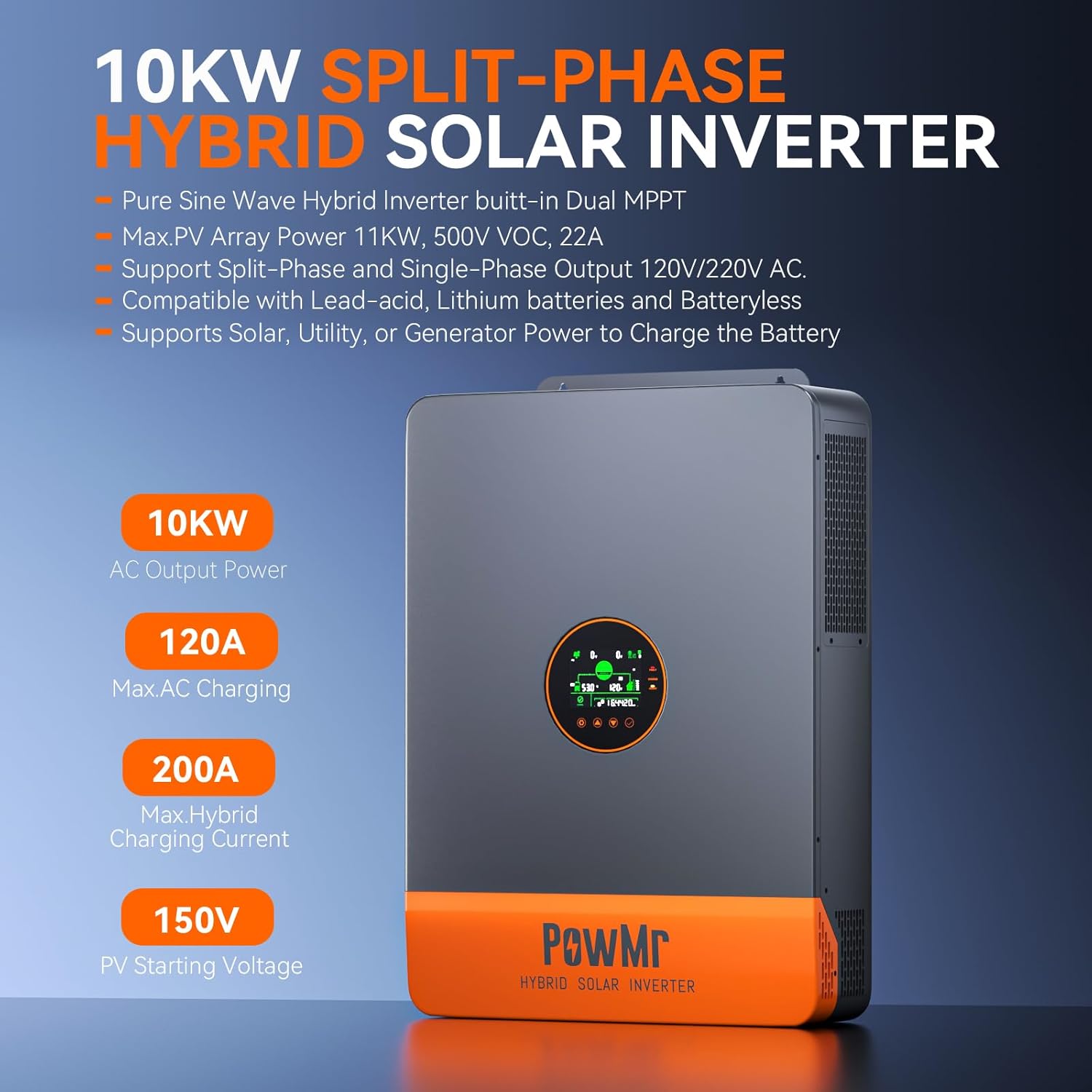 PowMr 16KW 10KW Inverter Fasa  - Drone Solar Charger ulasan dan harga